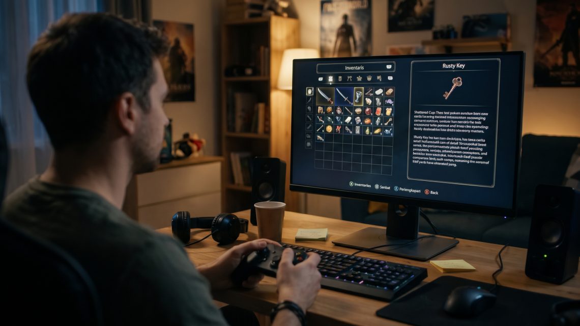 Alasan Kenapa Gamer Suka Membaca Deskripsi Barang Sepele di Menu Tas Inventaris Karakter