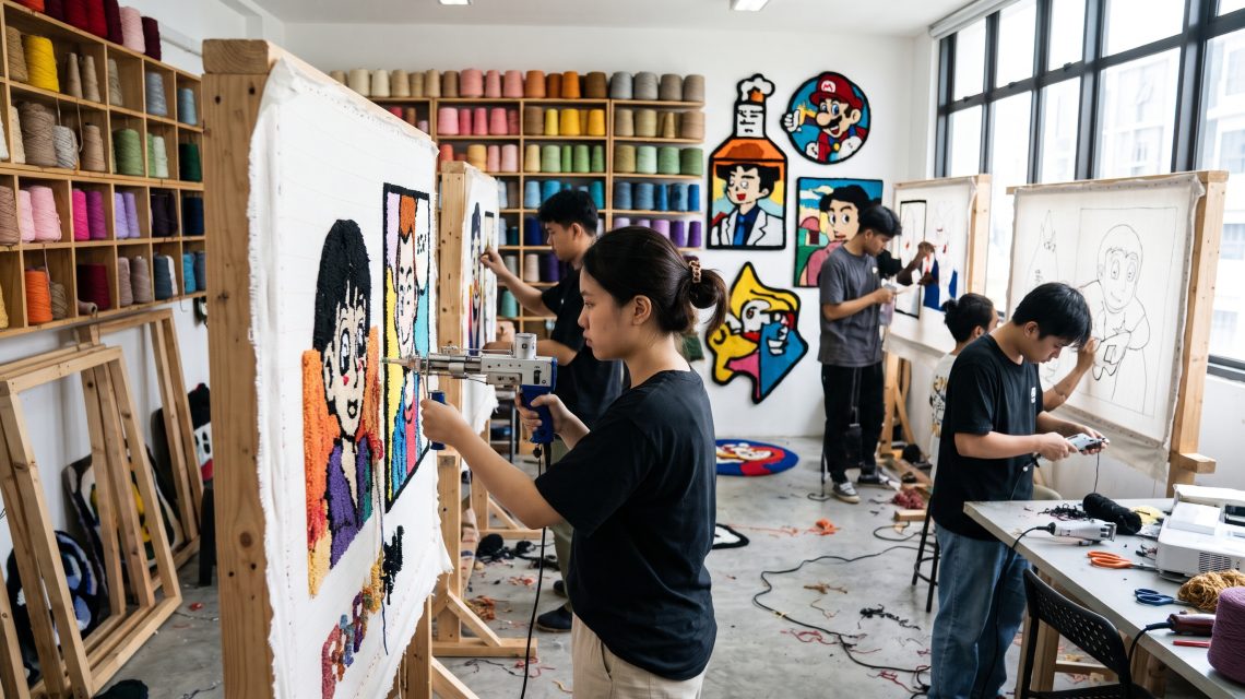 Komunitas Perajin Karpet Kustom Tufting Berkarakter Pop: Kreasi Seni Tekstil Generasi Muda