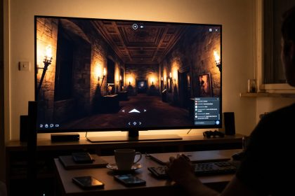 Tren Mengikuti Tur Museum Virtual Tengah Malam Menggunakan Tata Cahaya Obor Digital 3D