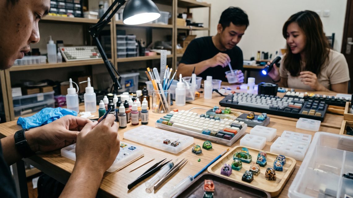 Komunitas Pengrajin Keycap Keyboard Mekanikal Berbahan Resin: Seni Miniatur di Ujung Jari