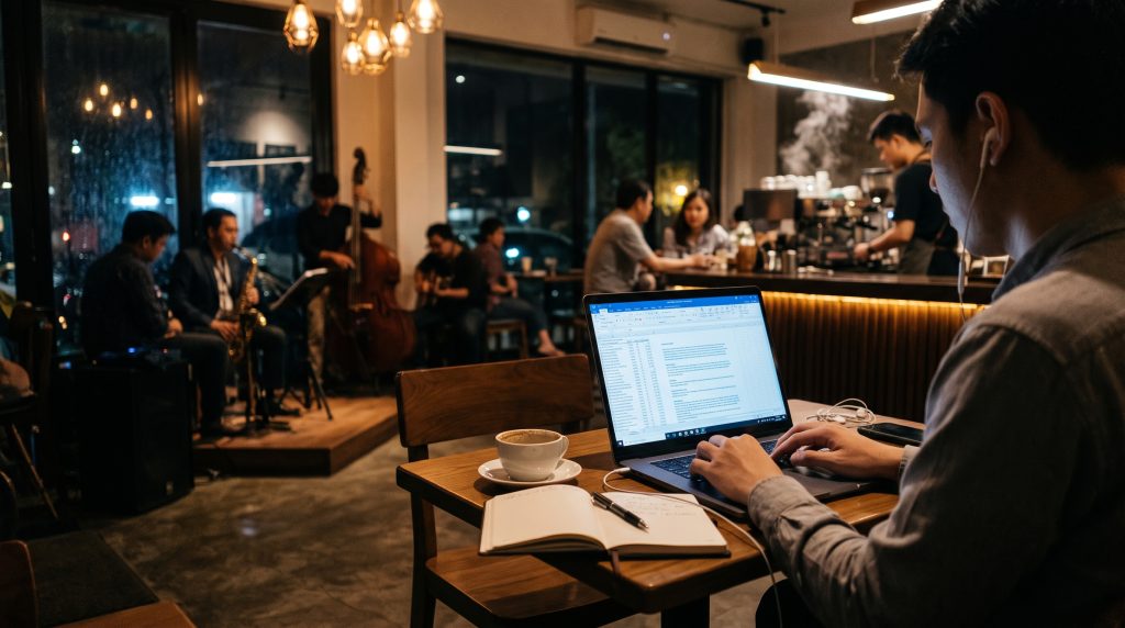 Mengapa Siaran Musik Jazz Kedai Kopi Malam Hari Menjadi Teman Setia Menyelesaikan Laporan Kerja?