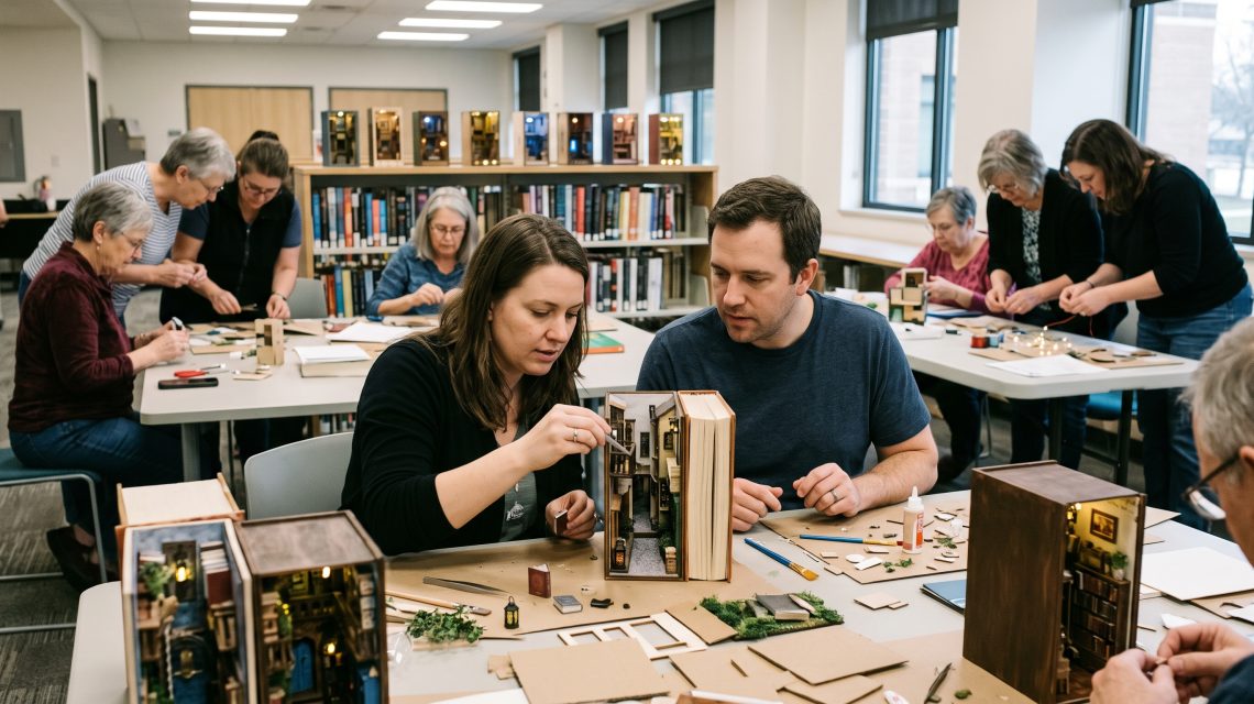 Komunitas Pengrajin Diorama Book Nook: Menyisipkan Lorong Miniatur Ajaib di Sela Deretan Buku