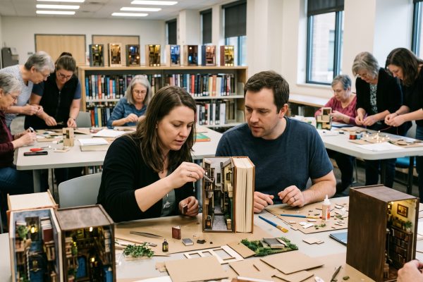 Komunitas Pengrajin Diorama Book Nook: Menyisipkan Lorong Miniatur Ajaib di Sela Deretan Buku