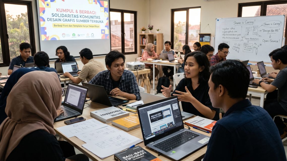 Solidaritas Komunitas Desain Grafis Sumber Terbuka: Berbagi Font dan Template Karya Tanpa Biaya