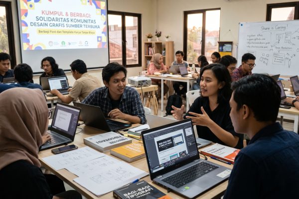 Solidaritas Komunitas Desain Grafis Sumber Terbuka: Berbagi Font dan Template Karya Tanpa Biaya