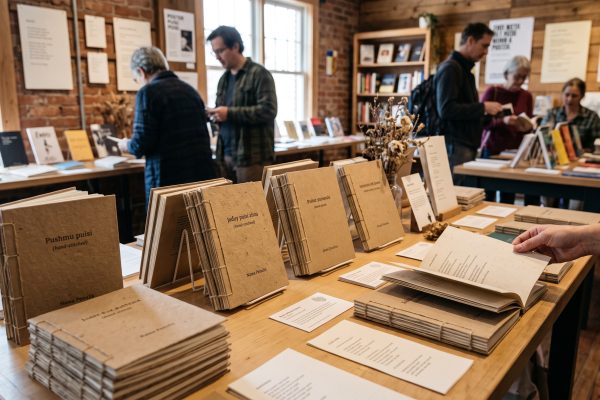 Pameran Buku Puisi Indie Berbalut Sampul Jahit Tangan: Apresiasi Kata dalam Lembaran Bertekstur